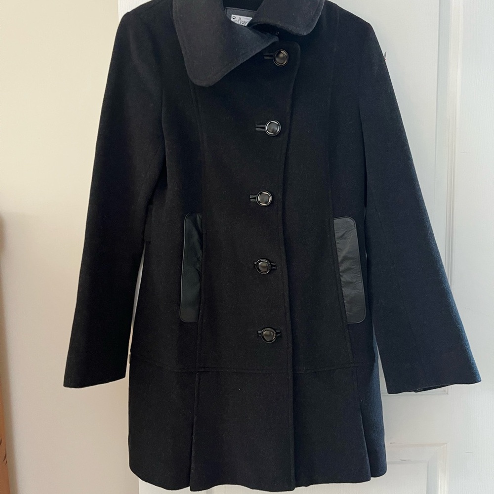 Mackage Black Wool Pea Coat for Women